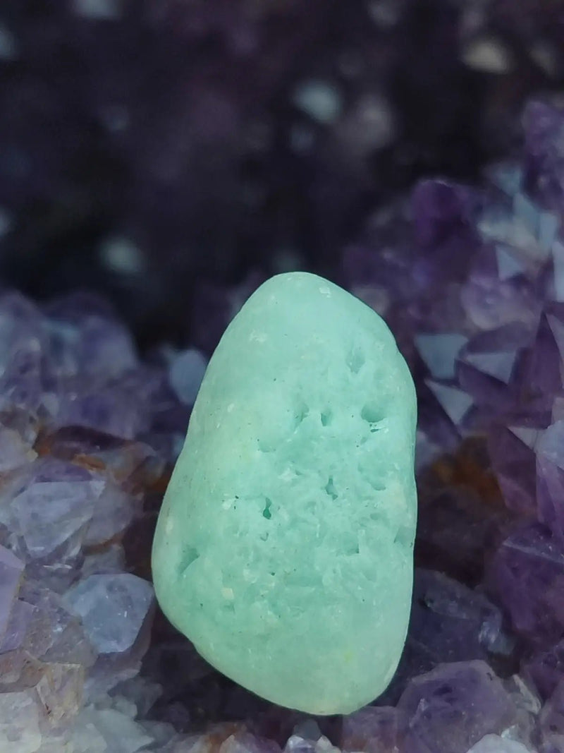 Load image into Gallery viewer, Aragonite Bleue d’Afghanistan - Pierre roulée aspect brut - Grade Prémium Aragonite Bleue pierre roulée aspect brute
