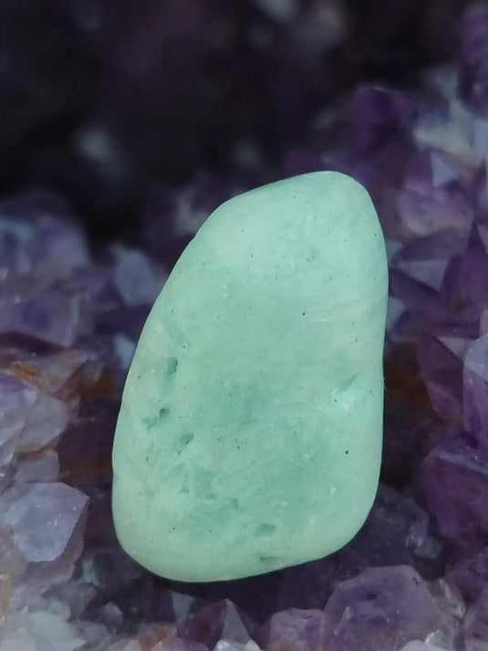 Aragonite Bleue d’Afghanistan - Pierre roulée aspect brut - Grade Prémium Aragonite Bleue pierre roulée aspect brute