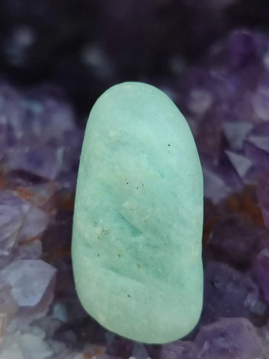 Aragonite Bleue d’Afghanistan - Pierre roulée aspect brut - Grade Prémium Aragonite Bleue pierre roulée aspect brute