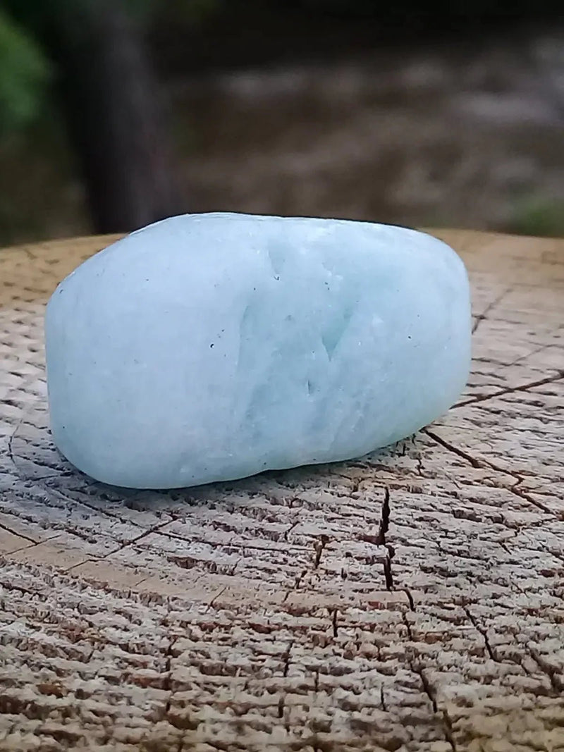 Load image into Gallery viewer, Aragonite Bleue d’Afghanistan - Pierre roulée aspect brut - Grade Prémium Aragonite Bleue pierre roulée aspect brute
