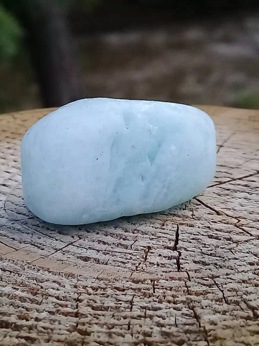 Aragonite Bleue d’Afghanistan - Pierre roulée aspect brut - Grade Prémium Aragonite Bleue pierre roulée aspect brute