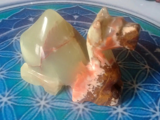 Aragonite Grade A ++++ statuette dromadaire Aragonite statuette dromadaire