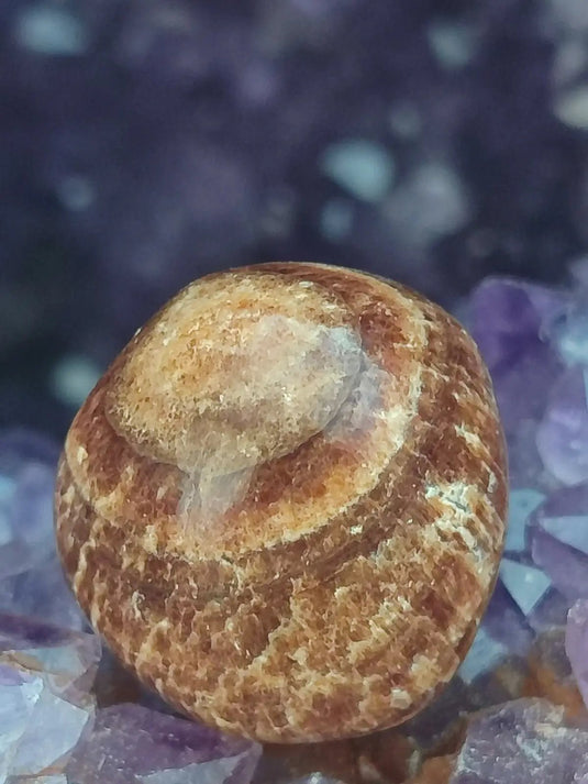 Aragonite rubanée de la région de Tazouta Maroc - Pierre roulée - Grade Prémium Aragonite rubanée pierre roulée