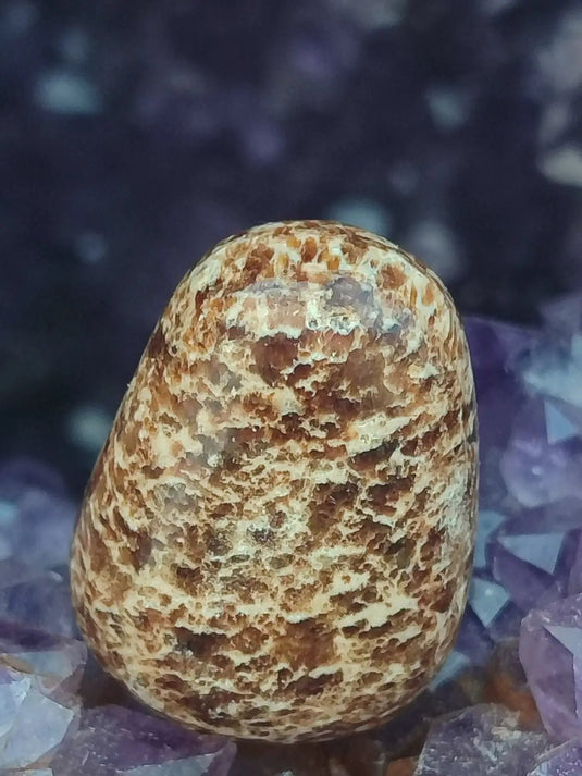 Aragonite rubanée de la région de Tazouta Maroc - Pierre roulée - Grade Prémium Aragonite rubanée pierre roulée
