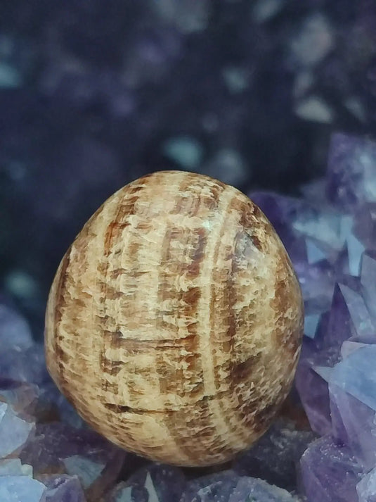 Aragonite rubanée de la région de Tazouta Maroc - Pierre roulée - Grade Prémium Aragonite rubanée pierre roulée