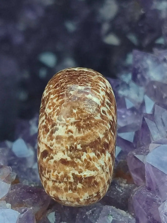Aragonite rubanée de la région de Tazouta Maroc - Pierre roulée - Grade Prémium Aragonite rubanée pierre roulée