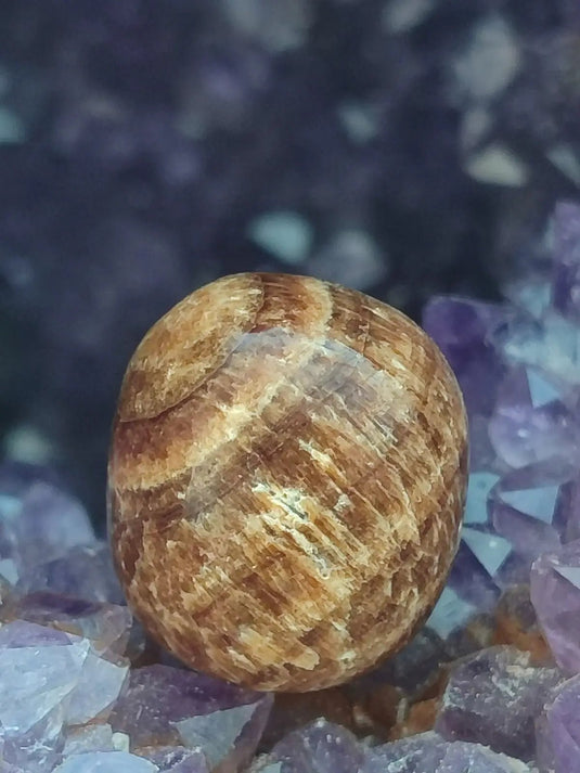 Aragonite rubanée de la région de Tazouta Maroc - Pierre roulée - Grade Prémium Aragonite rubanée pierre roulée