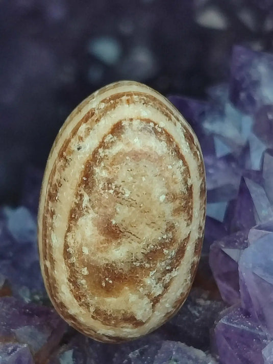 Aragonite rubanée de la région de Tazouta Maroc - Pierre roulée - Grade Prémium Aragonite rubanée pierre roulée