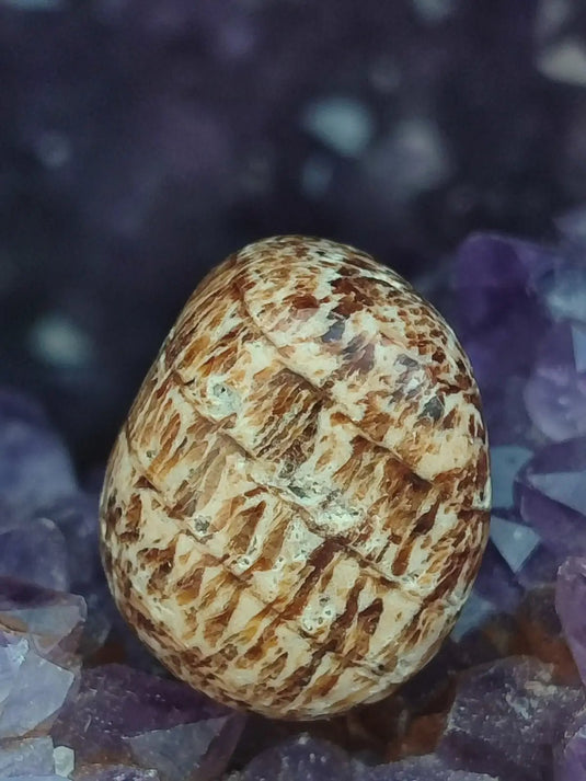 Aragonite rubanée de la région de Tazouta Maroc - Pierre roulée - Grade Prémium Aragonite rubanée pierre roulée