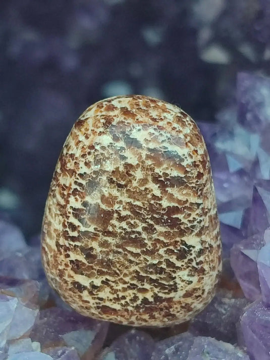 Aragonite rubanée de la région de Tazouta Maroc - Pierre roulée - Grade Prémium Aragonite rubanée pierre roulée