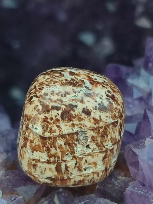 Aragonite rubanée de la région de Tazouta Maroc - Pierre roulée - Grade Prémium Aragonite rubanée pierre roulée