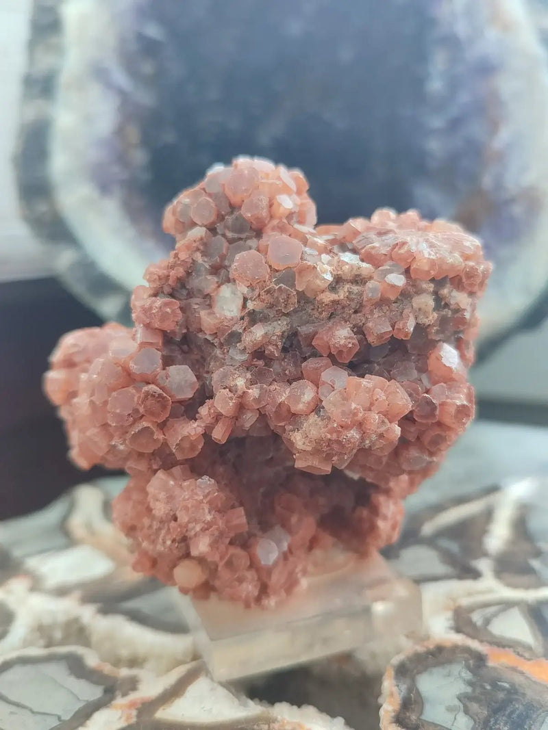Chargez l&#39;image dans la visionneuse de la galerie, Aragonite Spoutnik de Tazouta Région de Fès-Meknès Maroc - Pierre brute - Grade Prémium Aragonite Spoutnik sur socle
