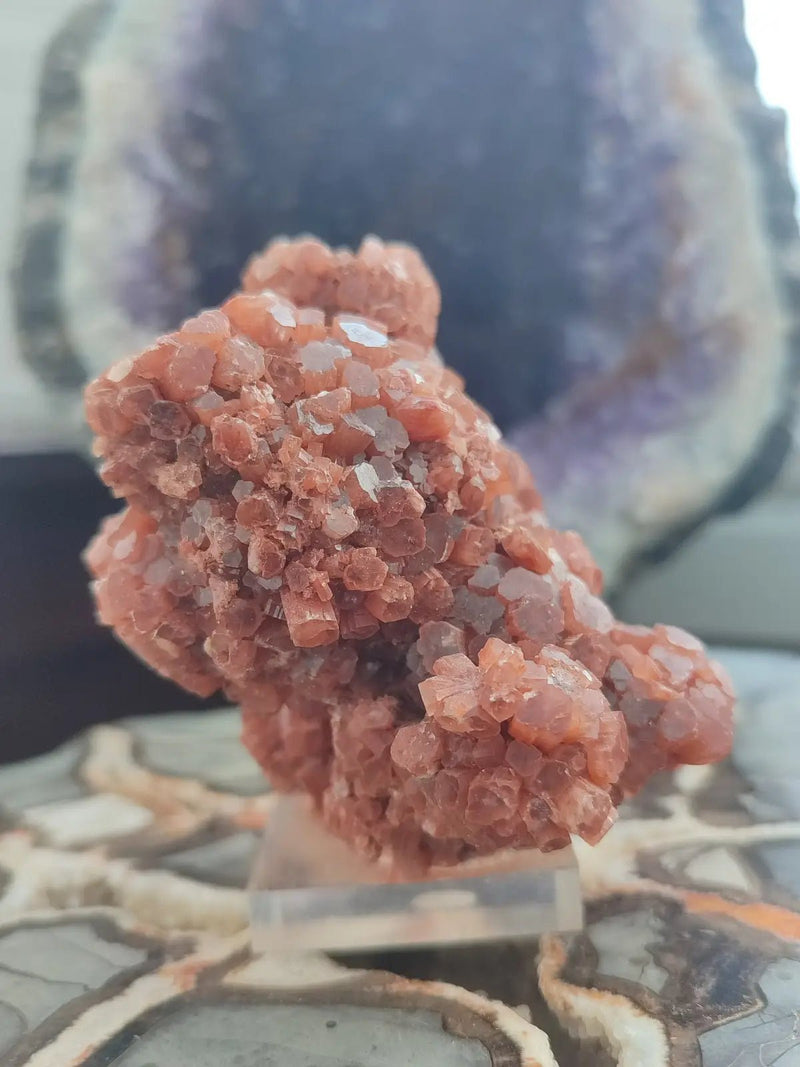 Chargez l&#39;image dans la visionneuse de la galerie, Aragonite Spoutnik de Tazouta Région de Fès-Meknès Maroc - Pierre brute - Grade Prémium Aragonite Spoutnik sur socle

