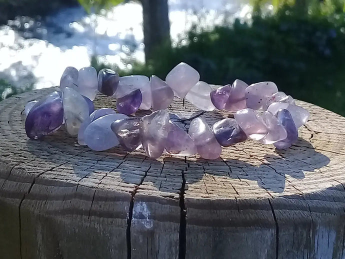 Auralite 23 du Canada - Bracelet chips naturelle - Grade Prémium Bracelet Auralite 23