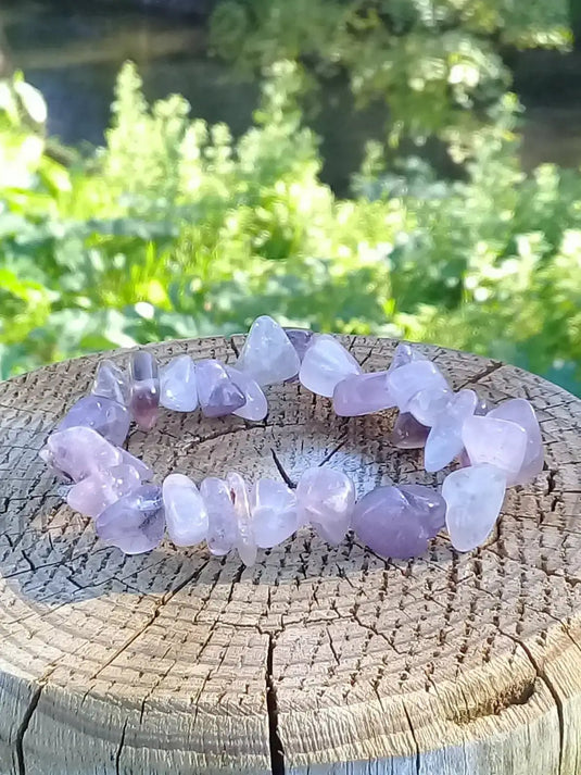 Auralite 23 du Canada - Bracelet chips naturelle - Grade Prémium Bracelet Auralite 23
