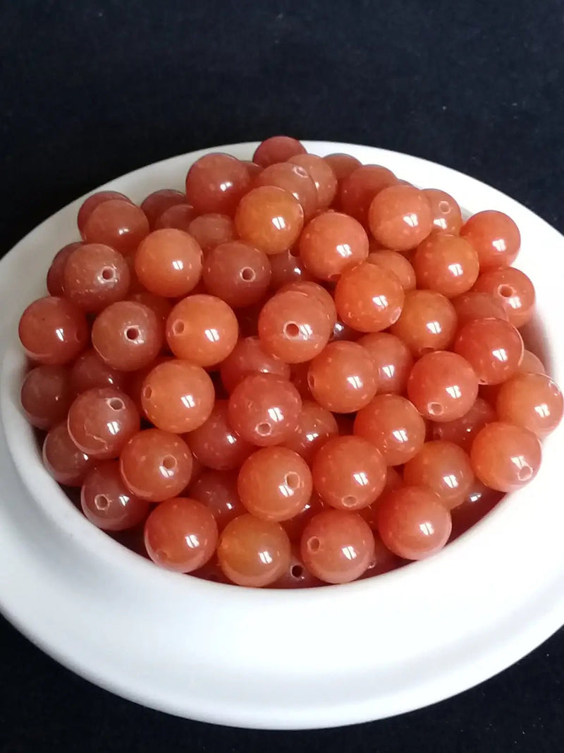 Load image into Gallery viewer, Aventurine orange du Brésil perle Grade A++++ Prix perle à l’unité Diamètre 8mm Aventurine orange du Brésil perles 8mm
