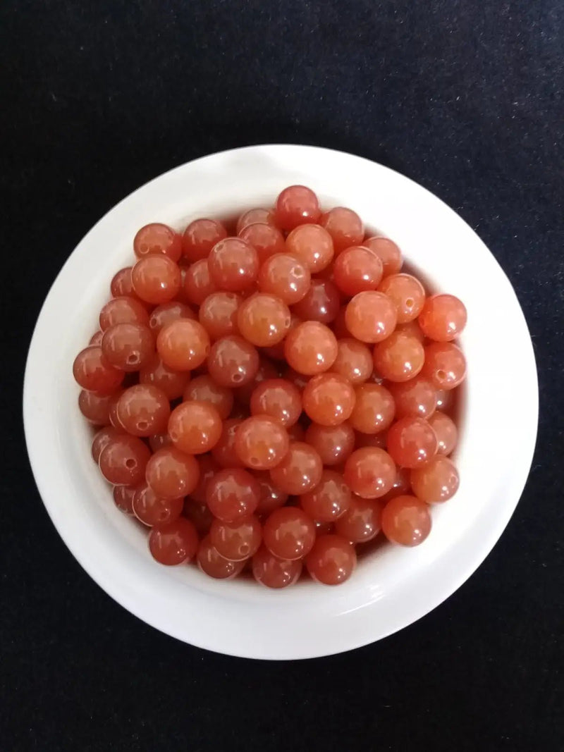 Load image into Gallery viewer, Aventurine orange du Brésil perle Grade A++++ Prix perle à l’unité Diamètre 8mm Aventurine orange du Brésil perles 8mm
