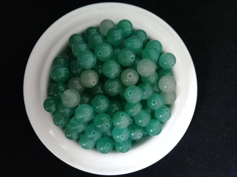 Load image into Gallery viewer, Aventurine verte du Brésil perle Grade A++++ Prix perle à l’unité Diamètre 8mm Aventurine verte du Brésil perles 8mm
