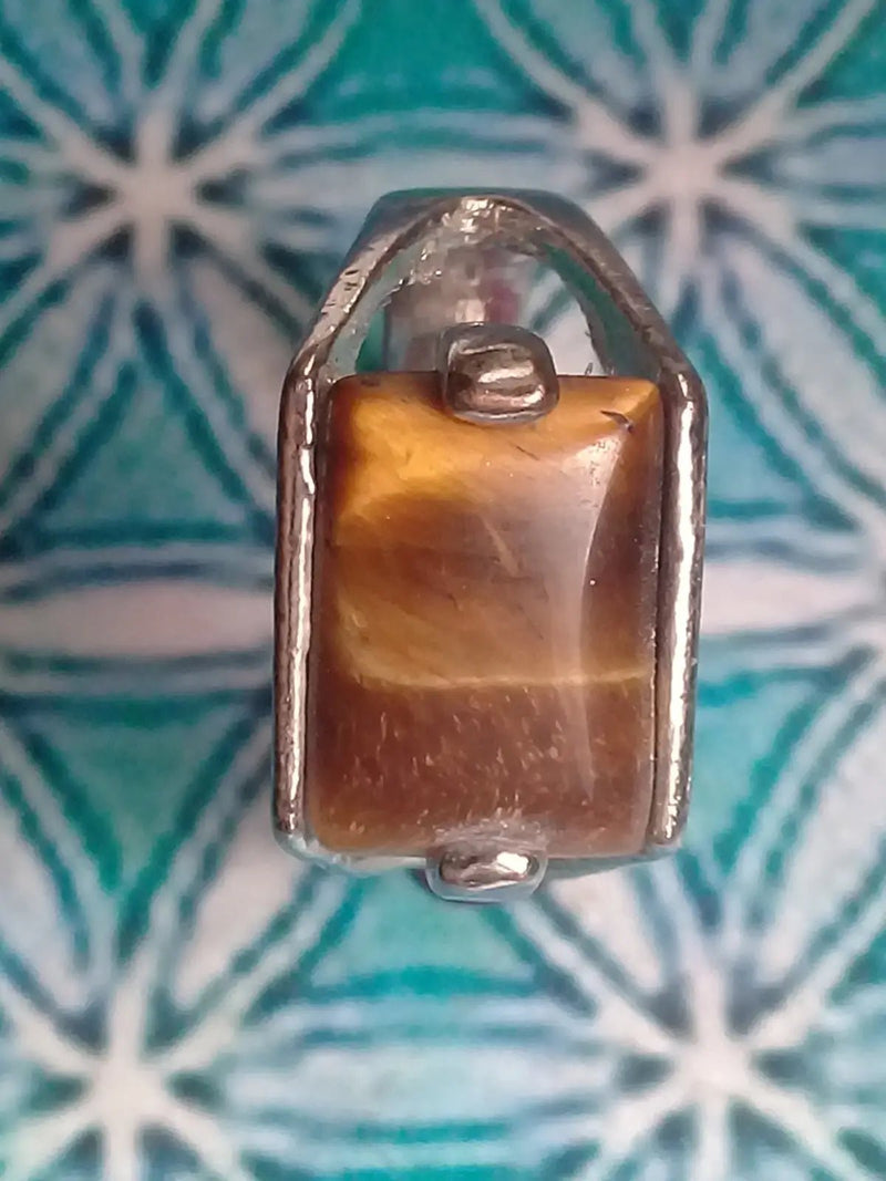 Load image into Gallery viewer, Bague en Œil de tigre taille 18 Grade A ++++ Bague œil de tigre taille 18
