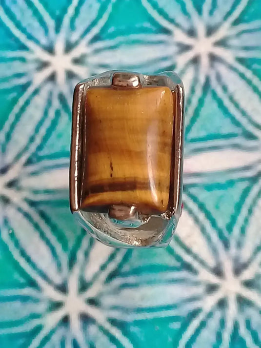 Bague Œil de tigre taille 16 Grade A ++++ Bague œil de tigre taille 16