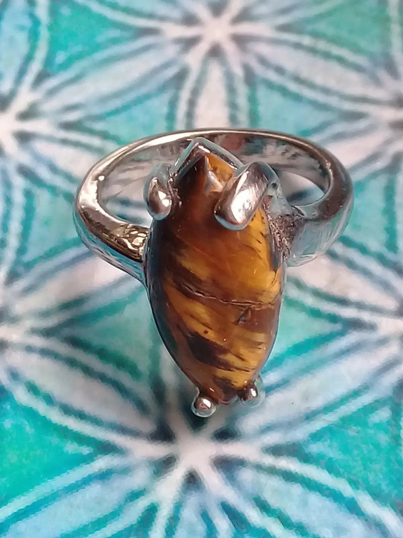 Load image into Gallery viewer, Bague œil de tigre taille 16 Grade A ++++ Bague œil de tigre taille 16
