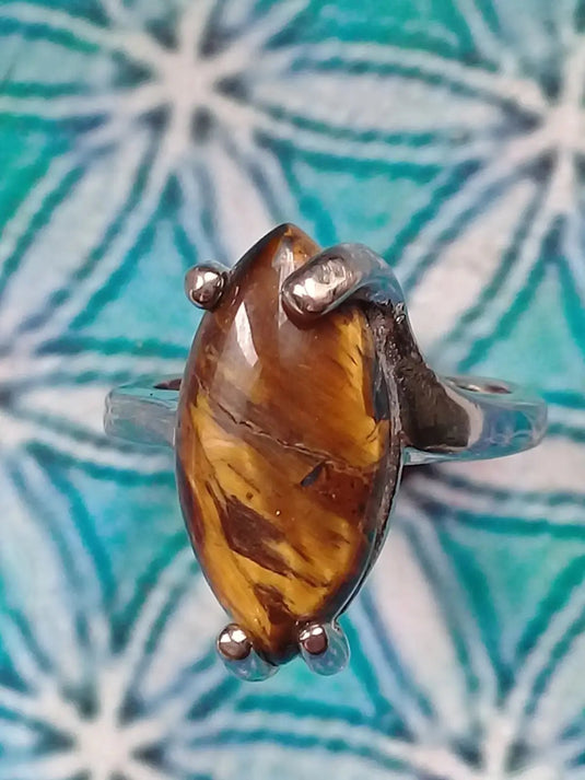 Bague œil de tigre taille 16 Grade A ++++ Bague œil de tigre taille 16