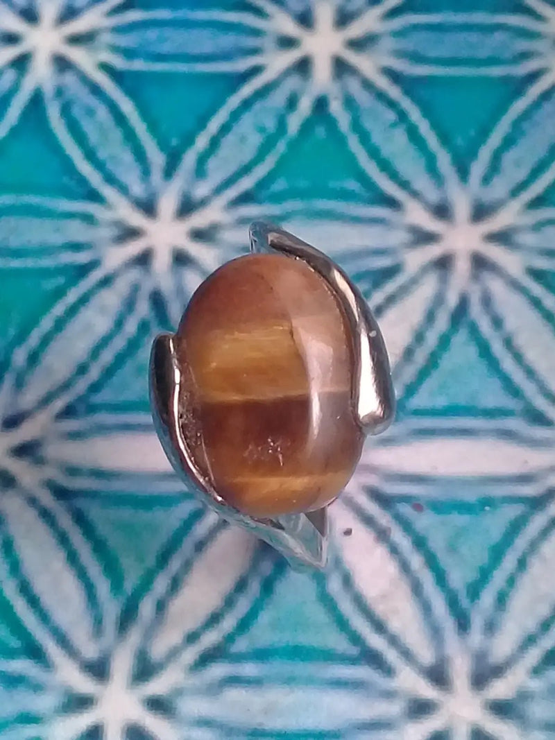 Load image into Gallery viewer, Bague Œil de tigre taille 16 Grade A ++++ Bague œil de tigre taille 16
