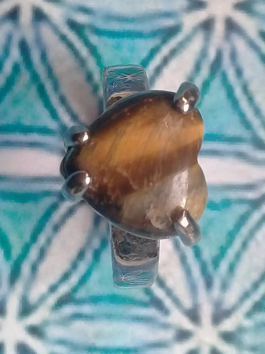 Bague Œil de tigre taille 16 Grade A ++++ Bague œil de tigre taille 16