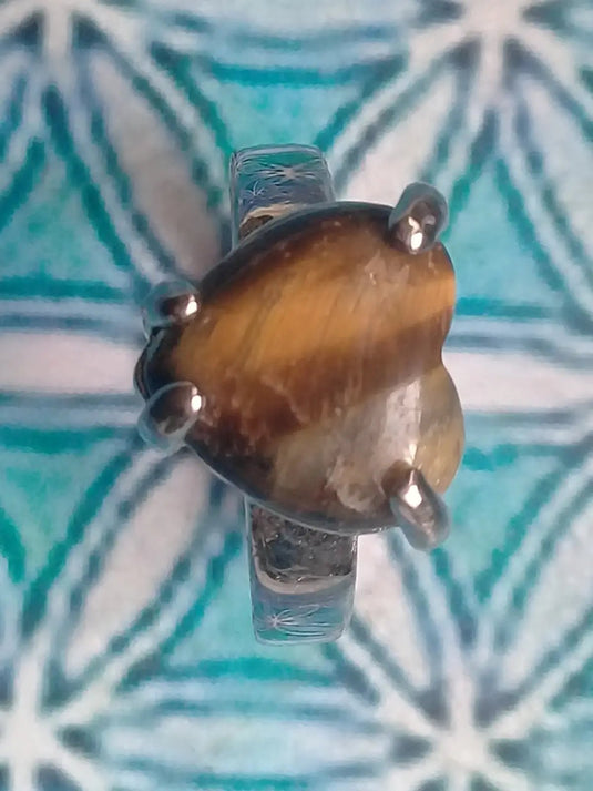 Bague Œil de tigre taille 16 Grade A ++++ Bague œil de tigre taille 16