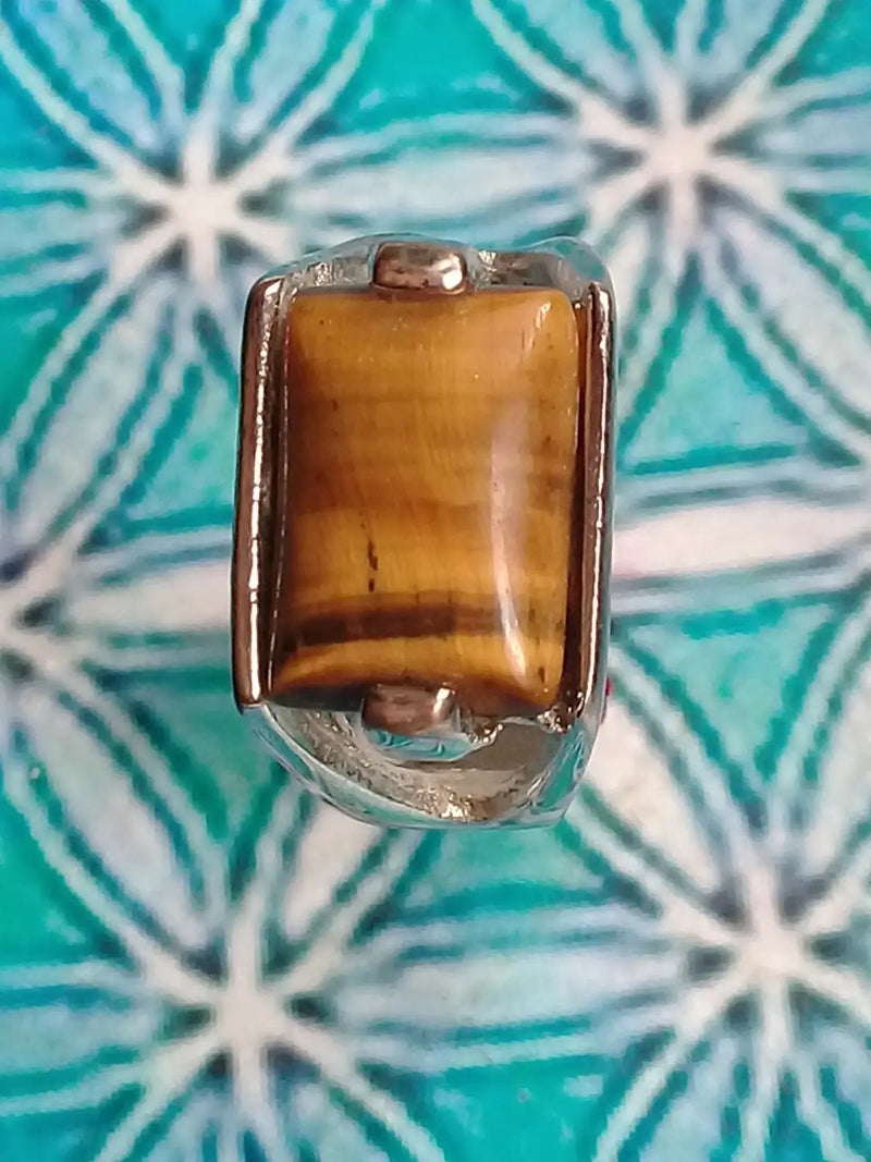 Load image into Gallery viewer, Bague Œil de tigre taille 16 Grade A ++++ Bague œil de tigre taille 16
