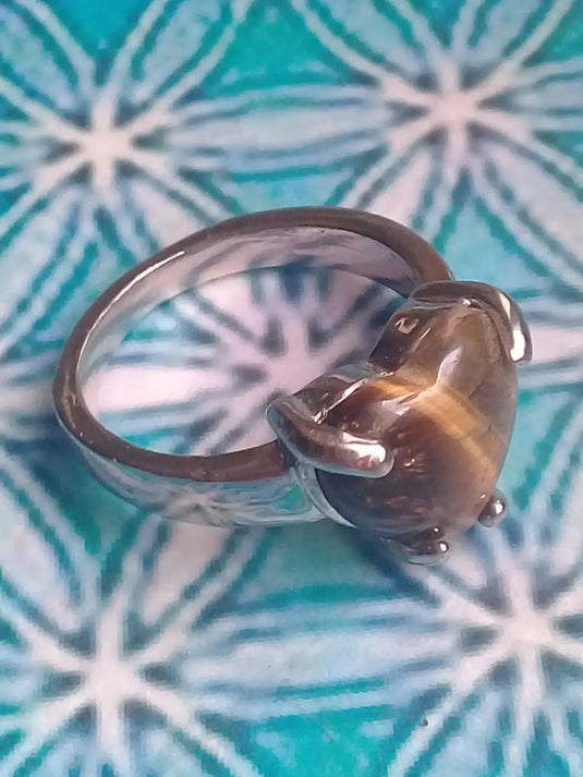 Bague Œil de tigre taille 16 Grade A ++++ Bague œil de tigre taille 16