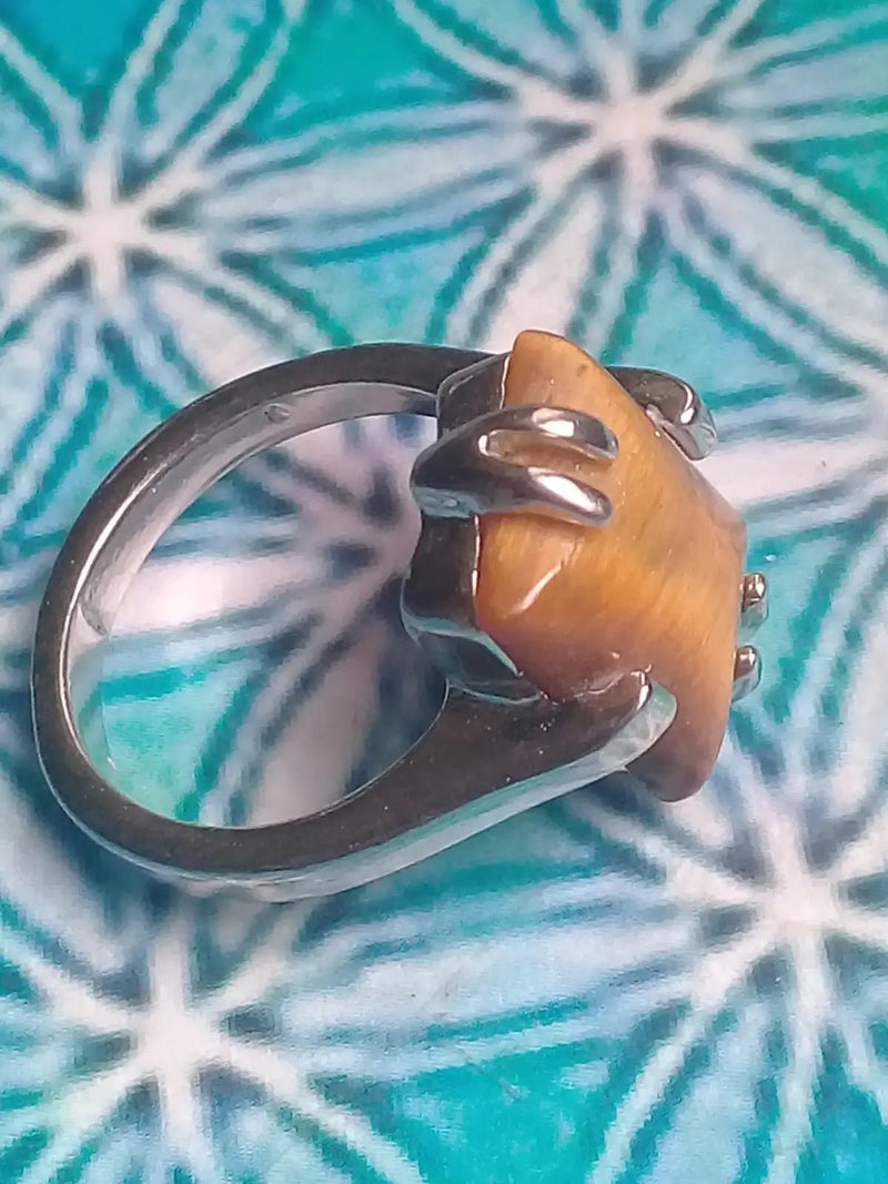 Load image into Gallery viewer, Bague Œil de tigre taille 16 Grade A ++++ Bague œil de tigre taille 16
