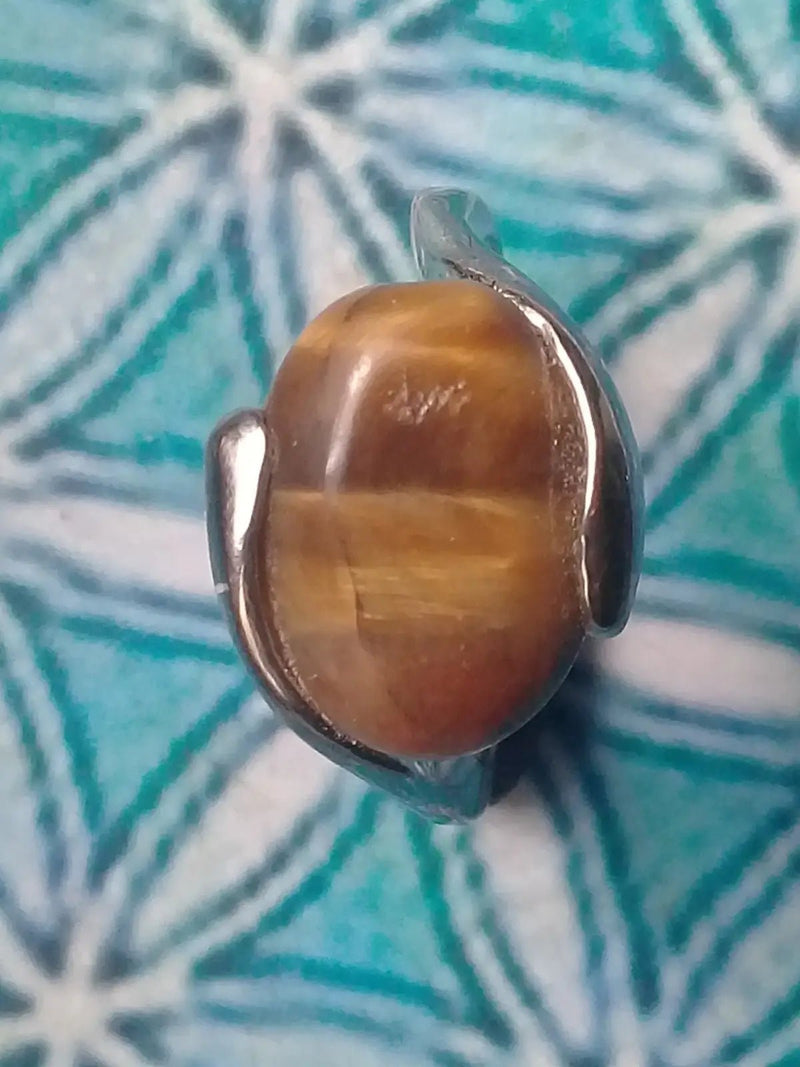 Load image into Gallery viewer, Bague Œil de tigre taille 16 Grade A ++++ Bague œil de tigre taille 16
