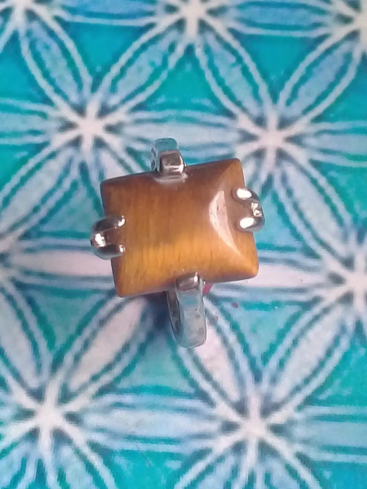 Bague Œil de tigre taille 16 Grade A ++++ Bague œil de tigre taille 16