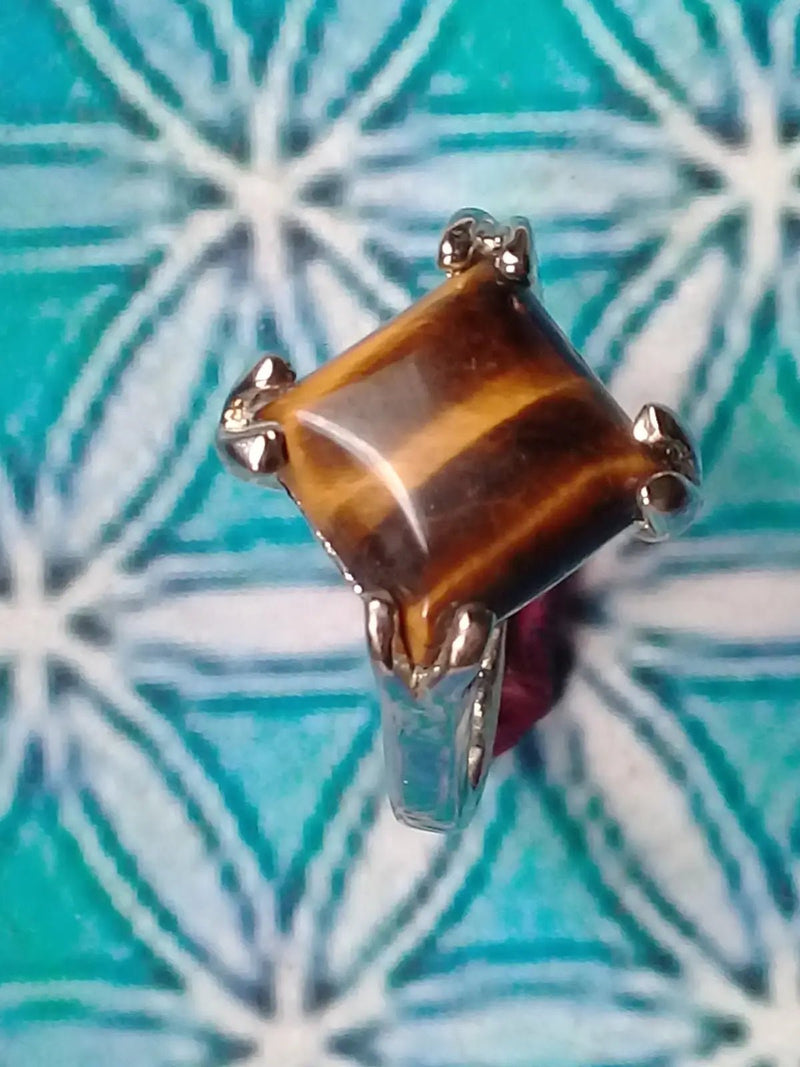 Load image into Gallery viewer, Bague Œil de tigre taille 17 Grade A ++++ Bague œil de tigre taille 17
