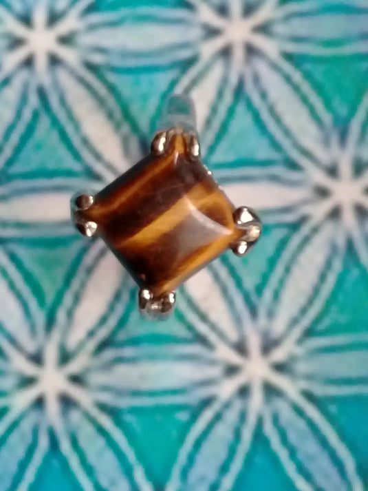 Bague Œil de tigre taille 17 Grade A ++++ Bague œil de tigre taille 17