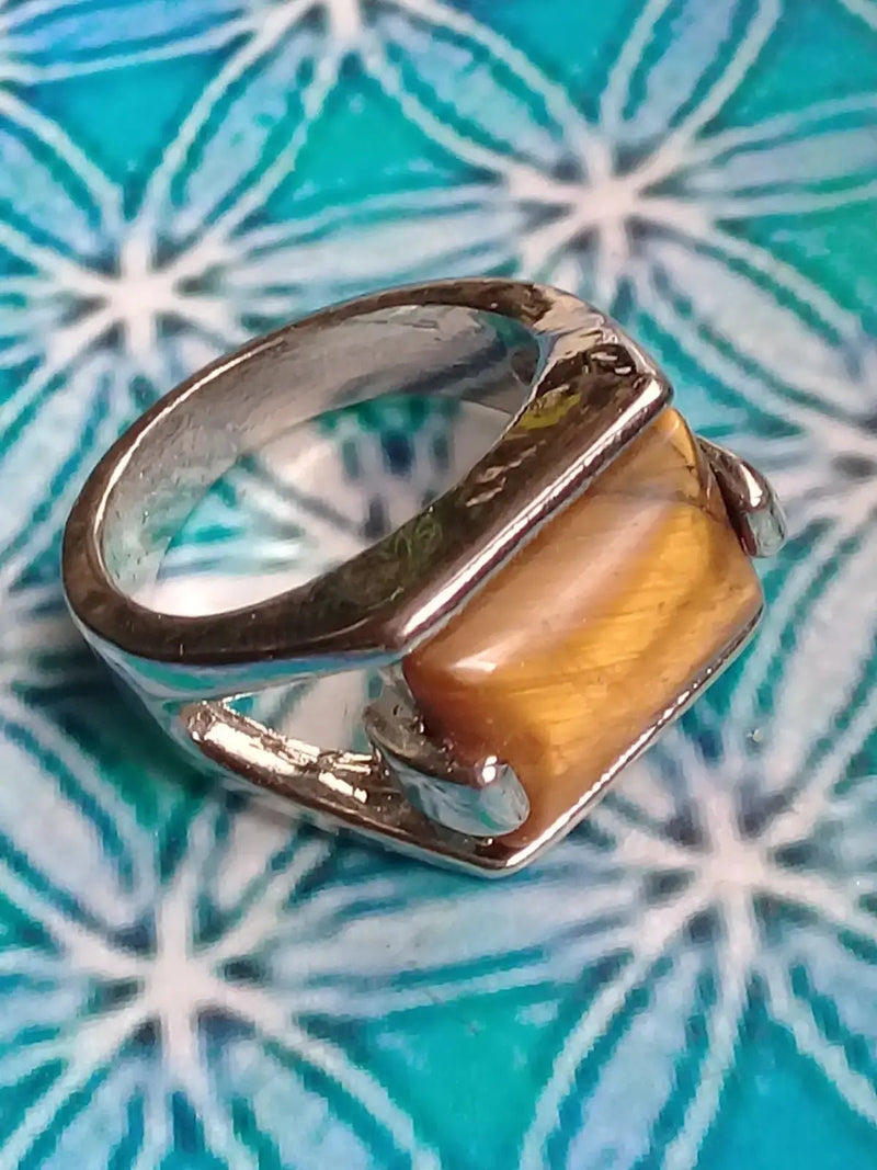 Load image into Gallery viewer, Bague Œil de tigre Taille 18 Grade A ++++ Bague œil de tigre taille 18
