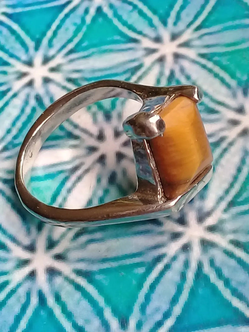 Load image into Gallery viewer, Bague Œil de tigre taille 18 Grade A ++++ Bague œil de tigre taille 18
