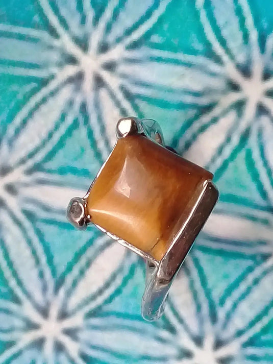 Bague Œil de tigre taille 18 Grade A ++++ Bague œil de tigre taille 18