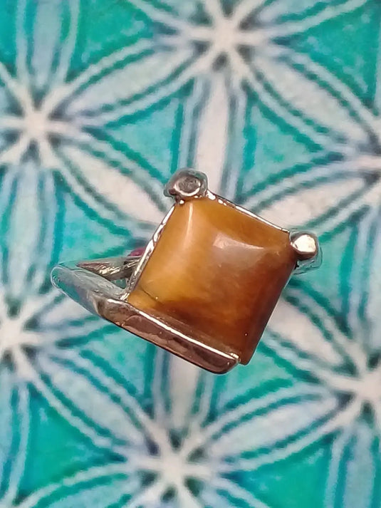 Bague Œil de tigre taille 18 Grade A ++++ Bague œil de tigre taille 18