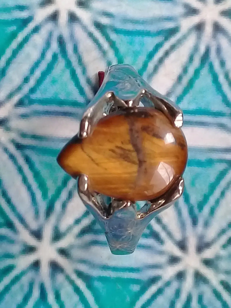 Load image into Gallery viewer, Bague Œil de tigre taille 20 Grade A ++++ Bague œil de tigre taille 20
