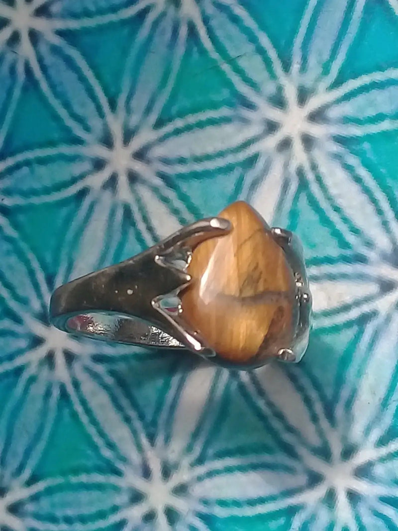 Load image into Gallery viewer, Bague Œil de tigre taille 20 Grade A ++++ Bague œil de tigre taille 20
