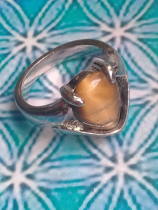 Bague Œil de tigre taille Grade A ++++ Bague œil de tigre taille 18