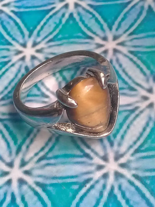Bague Œil de tigre taille Grade A ++++ Bague œil de tigre taille 18