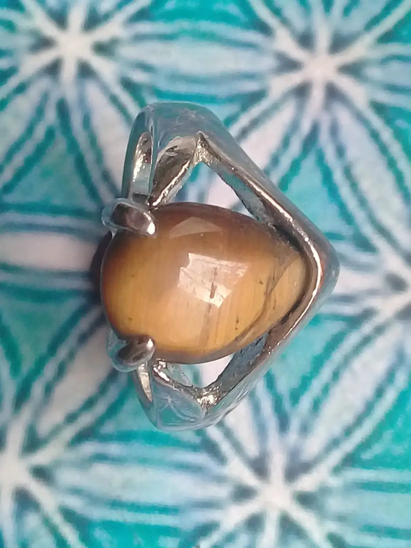 Load image into Gallery viewer, Bague Œil de tigre taille Grade A ++++ Bague œil de tigre taille 18
