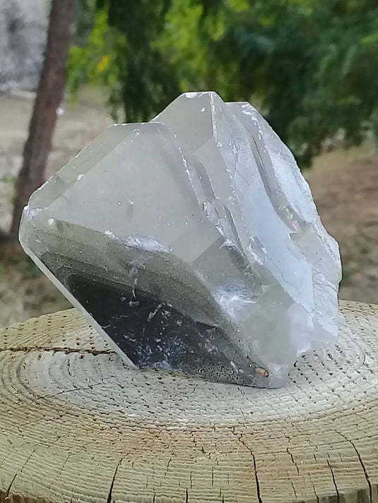 Baryte fantôme fumée cristallisée pointe brute Grade A ++++ Baryte fantôme fumée cristallisée pointe brute