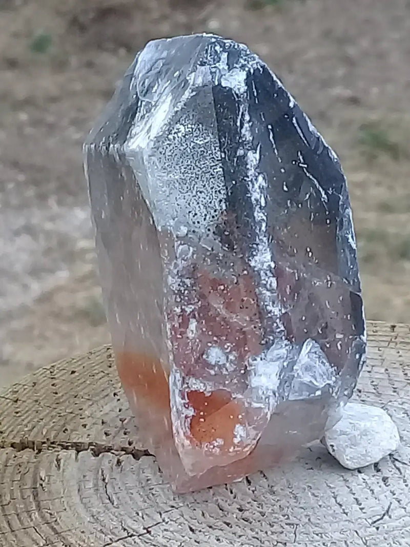 Load image into Gallery viewer, Baryte fumée et rouge cristallisée pointe brute Grade A ++++ Baryte fumée et rouge cristallisée pointe brute
