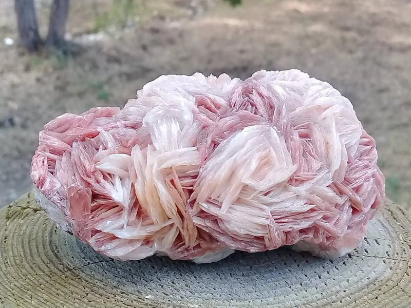 Load image into Gallery viewer, Baryte rose et pêche sur Cérusite et Galène Grade A ++++ Baryte rose et pêche sur Cérusite et Galène
