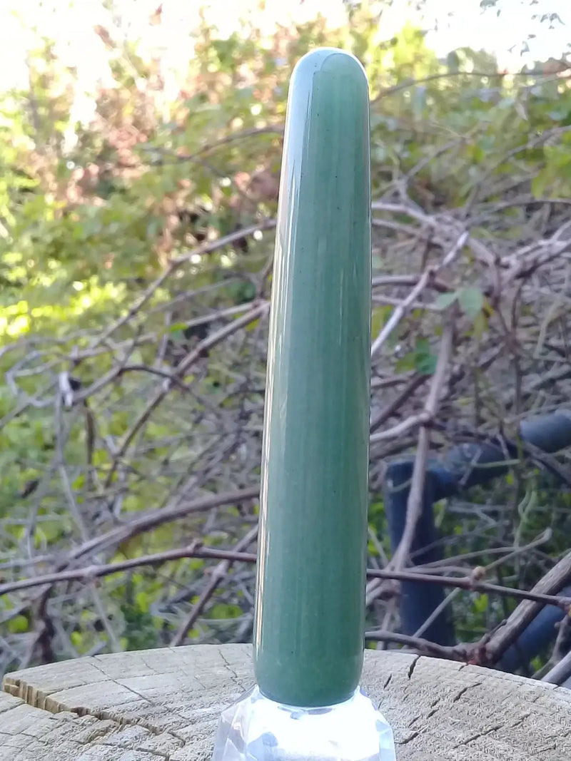Load image into Gallery viewer, Bâton de massage acupression en Aventurine verte du Brésil Grade A ++++ Bâton de massage en Aventurine verte du Brésil Grade
