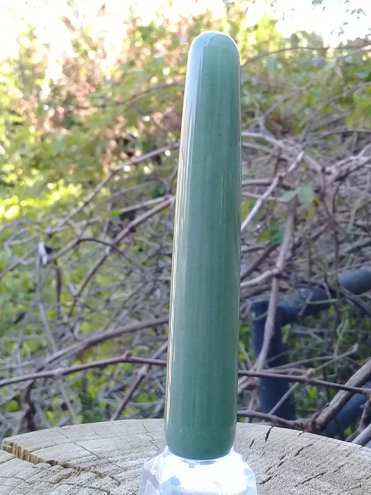 Bâton de massage acupression en Aventurine verte du Brésil Grade A ++++ Bâton de massage en Aventurine verte du Brésil Grade